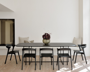 Ethnicraft designové jídelní stoly Oak Arc Black Dining Table (200 cm)