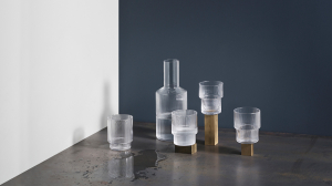 Ferm Living designové sklenice na vodu Ripple Long Drink Glasses Set