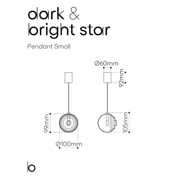 Bomma designová závěsná svítidla Dark & Bright Star Small