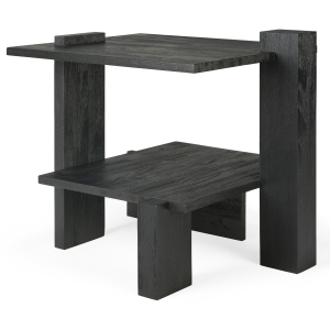 Ethnicraft designové odkládací stolky Teak Abstract Black Side Table