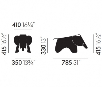 Vitra designové stoličky Eames Elephant