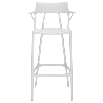 Kartell designové barové židle A.I Stool Recycled (65 cm)