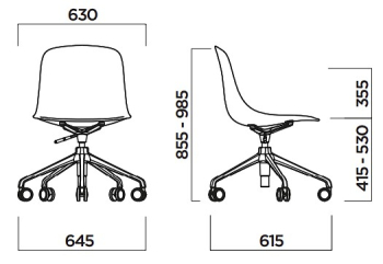 Infiniti designové židle Pure Loop On Wheels