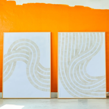 Paper Collective designové moderní obrazy Entropy Sand 02 (50 x 70 cm)