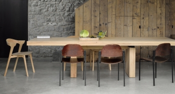 Ethnicraft designové jídelní rozkládací stoly Double Dining Table (200/300 x 100 cm)