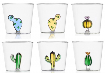 Ichendorf Milano designové sklenice na vodu Desert Plants Tumbler Cactus Green