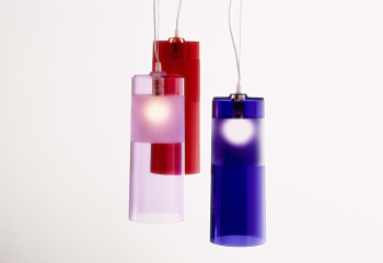 Výprodej Kartell designová závěsná svítidla Easy (červená transparentní)