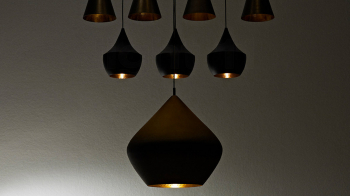 Výprodej Tom Dixon designové závěsná svítidla Beat Stout Pendant (černá, zlatá)