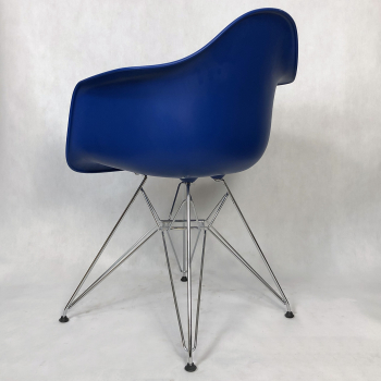 Výprodej Vitra designové židle DAR (modrá s čalouněným sedákem/ chrom)