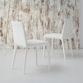 Výprodej Bonaldo designové židle Filly (bílá eko kůže)