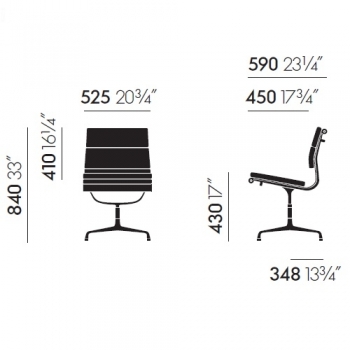Vitra designové židle Soft Pad Group EA 205