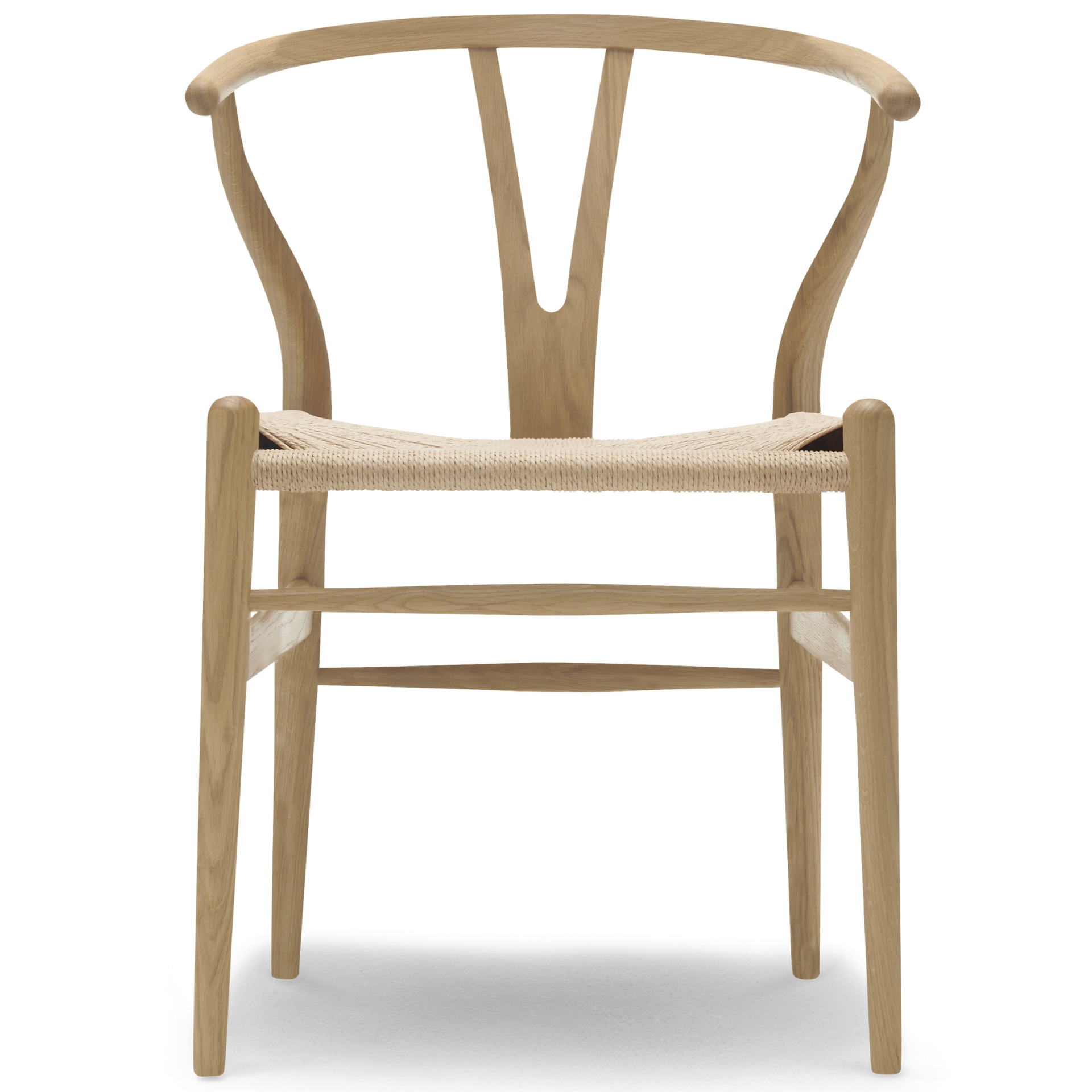 Akce Carl Hansen designové židle CH24 Wishbone Chair - dub mýdlový s přírodním výpletem