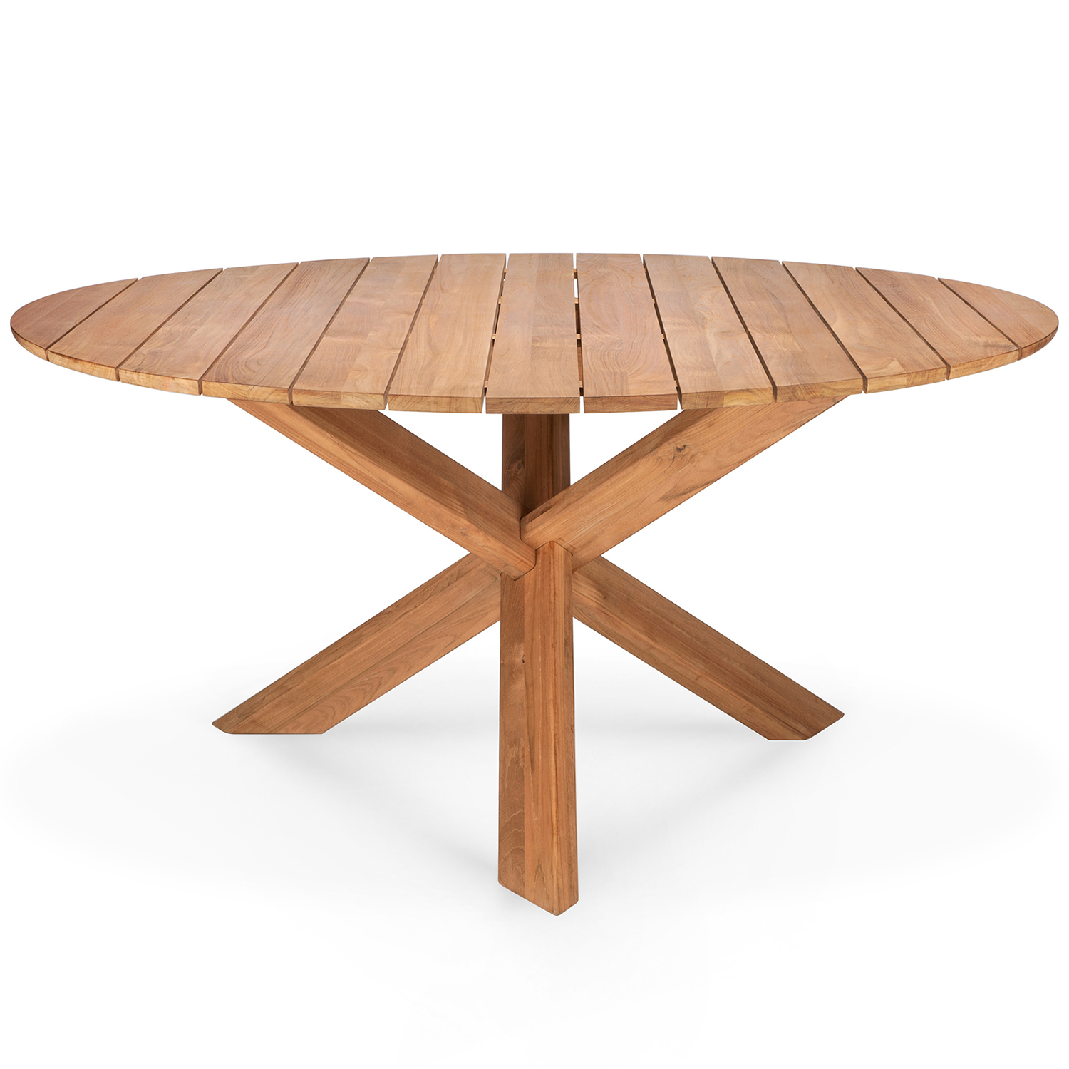 Ethnicraft designové zahradní stoly Teak Circle Outdoor Dining Table (163 cm)
