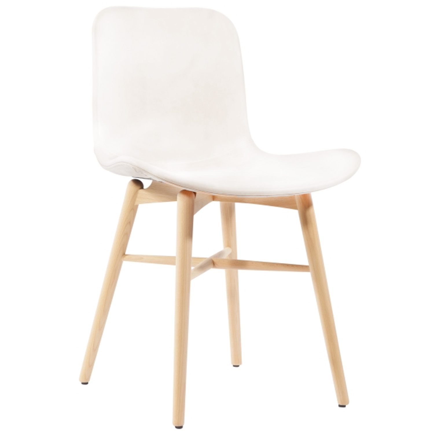 Výprodej Norr 11 designové židle Langue Original Dining Chair (dub, krémová kůže)