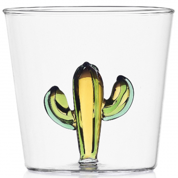 Designové sklenice na vodu Desert Plants Tumbler Cactus Green-Amber