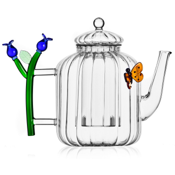Designové konvice Teapot Optic Blue Flower and Butterfly