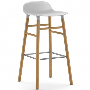Designové barové židle Form Barstool Wood