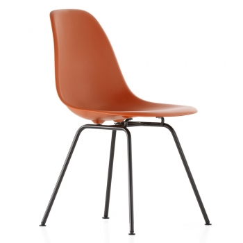 Výprodej Vitra designové židle DSX (šedá světlá/ podnož chrom/ bílé kluzáky na tvrdou podlahu)
